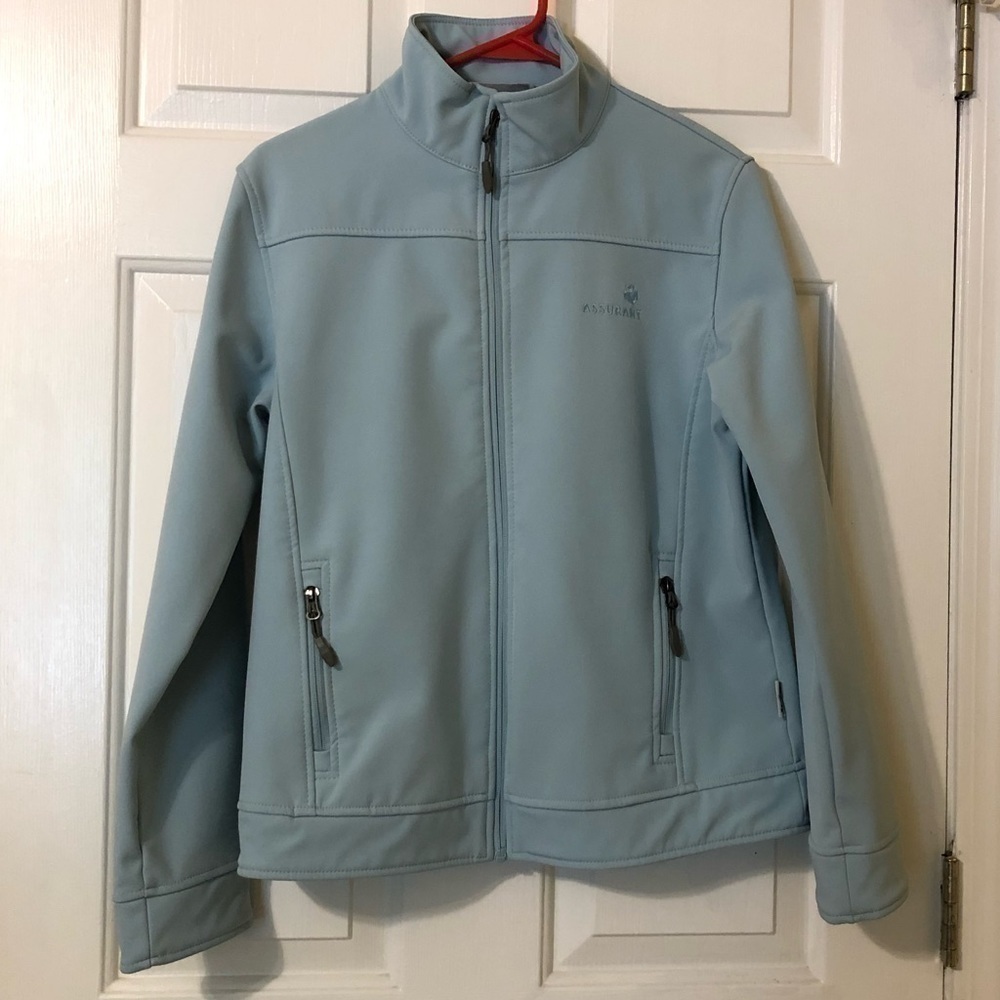 LANDWAY Assurant Teal Fleece Lined Jacket with Zip Closure Womens Size Medium